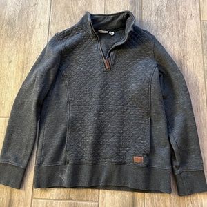 Quilted Sweatshirt 1/4 Zip Pullover Long Sleeve Women's Regular